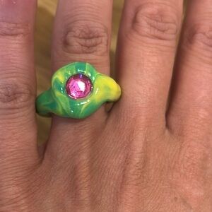 Blobb Resin and Gemstone Ring